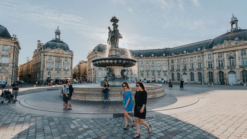 Place de la Bourse à Bordeaux