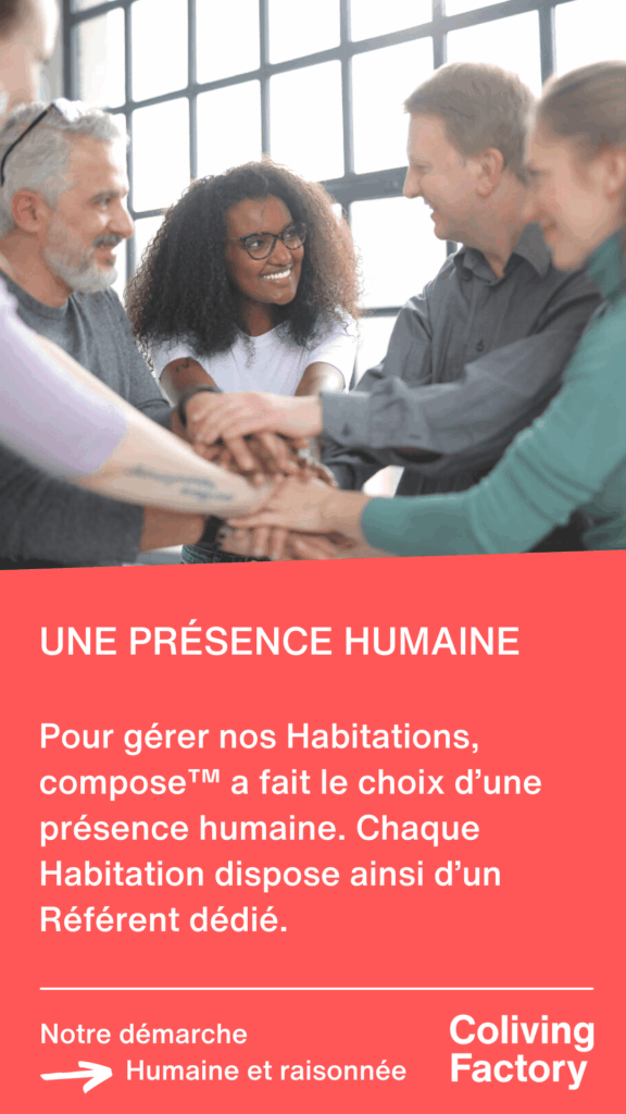 Pour gérer nos Habitations, Compose a fait le choix d'une présence humaine. Chaque Habitation dispose ainsi d'un.e référent.e dédié.e Pour gérer nos Habitations, Compose a fait le choix d'une présence humaine. Chaque Habitation dispose ainsi d'un.e référent.e dédié.e