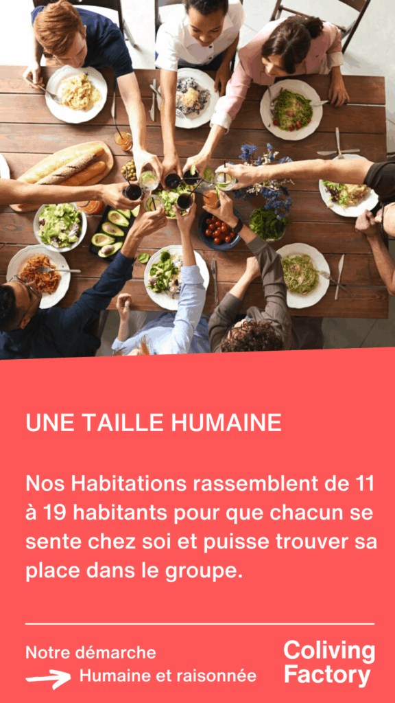 Nos Habitations rassemblent de 11 à 19 habitants pour que chacun se sente chez soi et puisse trouver sa place dans le groupe. Nos Habitations rassemblent de 11 à 19 habitants pour que chacun se sente chez soi et puisse trouver sa place dans le groupe.
